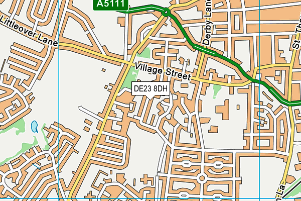 DE23 8DH map - OS VectorMap District (Ordnance Survey)
