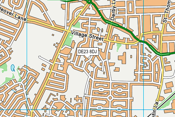 DE23 8DJ map - OS VectorMap District (Ordnance Survey)