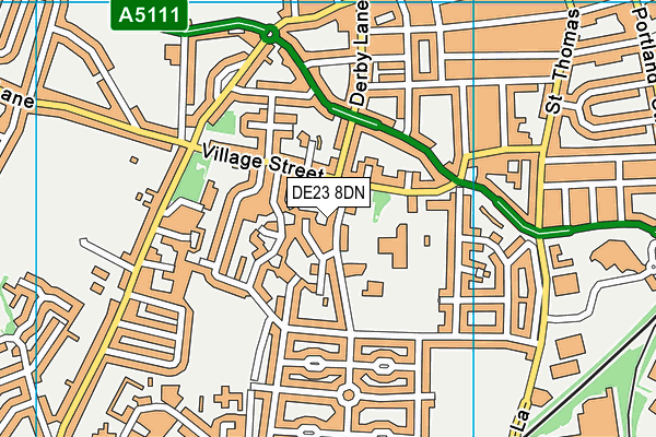 DE23 8DN map - OS VectorMap District (Ordnance Survey)