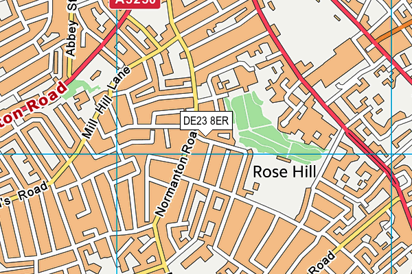 DE23 8ER map - OS VectorMap District (Ordnance Survey)