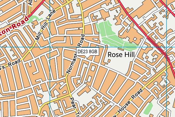 DE23 8GB map - OS VectorMap District (Ordnance Survey)