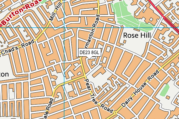 DE23 8GL map - OS VectorMap District (Ordnance Survey)