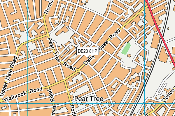 DE23 8HP map - OS VectorMap District (Ordnance Survey)