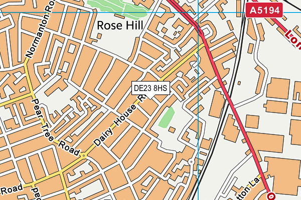 DE23 8HS map - OS VectorMap District (Ordnance Survey)