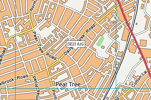 DE23 8JG map - OS VectorMap District (Ordnance Survey)