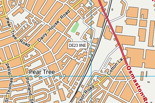 DE23 8NE map - OS VectorMap District (Ordnance Survey)