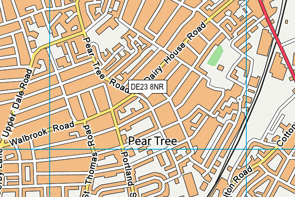 DE23 8NR map - OS VectorMap District (Ordnance Survey)