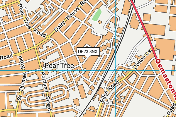 DE23 8NX map - OS VectorMap District (Ordnance Survey)