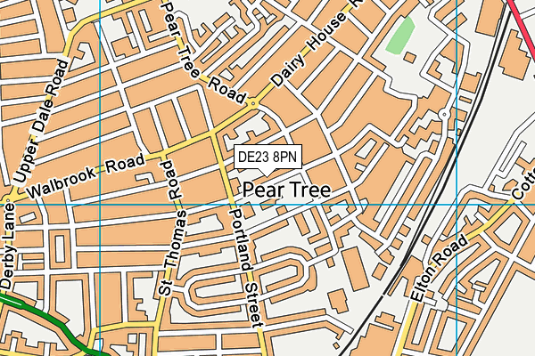Pear Tree Community Junior School map (DE23 8PN) - OS VectorMap District (Ordnance Survey)