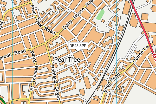 DE23 8PP map - OS VectorMap District (Ordnance Survey)