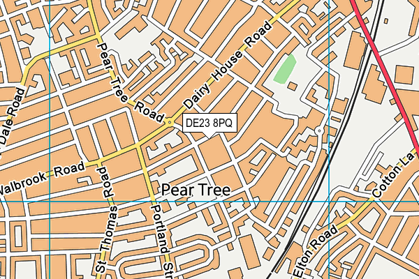DE23 8PQ map - OS VectorMap District (Ordnance Survey)