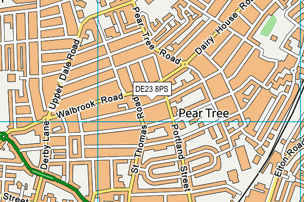 DE23 8PS map - OS VectorMap District (Ordnance Survey)