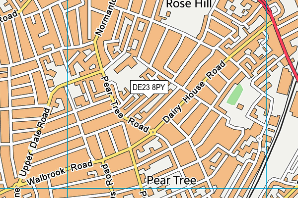 DE23 8PY map - OS VectorMap District (Ordnance Survey)