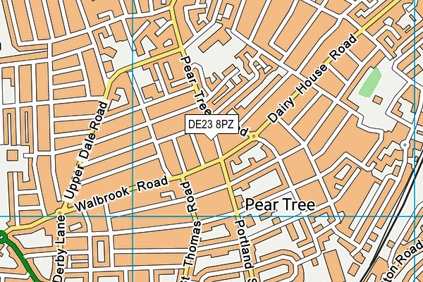 DE23 8PZ map - OS VectorMap District (Ordnance Survey)