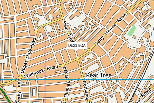 DE23 8QA map - OS VectorMap District (Ordnance Survey)