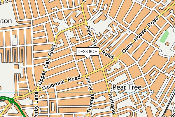 DE23 8QE map - OS VectorMap District (Ordnance Survey)