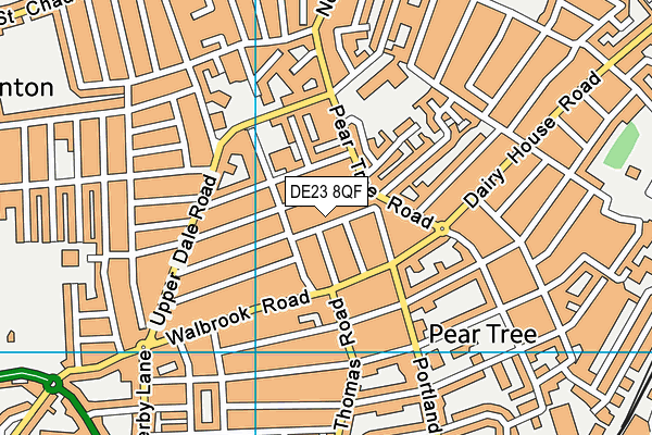 DE23 8QF map - OS VectorMap District (Ordnance Survey)