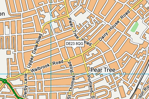 DE23 8QG map - OS VectorMap District (Ordnance Survey)