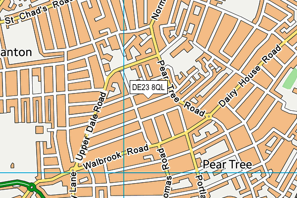 DE23 8QL map - OS VectorMap District (Ordnance Survey)