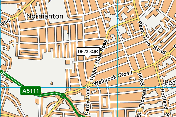 DE23 8QR map - OS VectorMap District (Ordnance Survey)