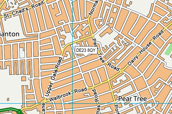 DE23 8QY map - OS VectorMap District (Ordnance Survey)