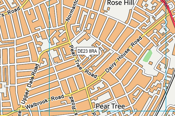 DE23 8RA map - OS VectorMap District (Ordnance Survey)