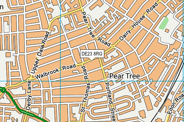 DE23 8RG map - OS VectorMap District (Ordnance Survey)