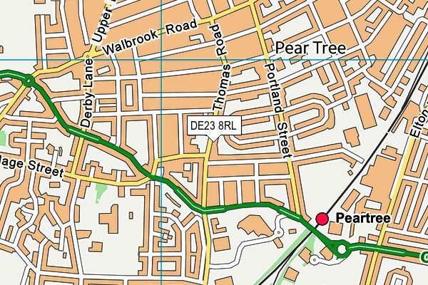 DE23 8RL map - OS VectorMap District (Ordnance Survey)