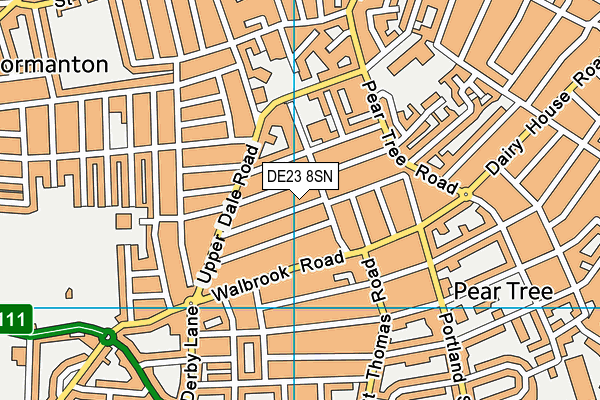 DE23 8SN map - OS VectorMap District (Ordnance Survey)