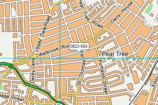 DE23 8SX map - OS VectorMap District (Ordnance Survey)