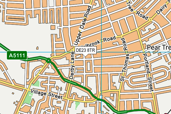 DE23 8TR map - OS VectorMap District (Ordnance Survey)