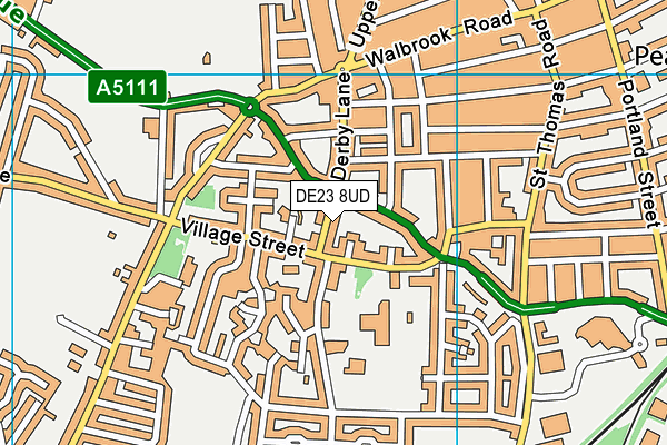DE23 8UD map - OS VectorMap District (Ordnance Survey)