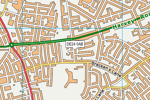 DE24 0AB map - OS VectorMap District (Ordnance Survey)