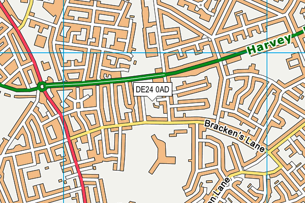 DE24 0AD map - OS VectorMap District (Ordnance Survey)