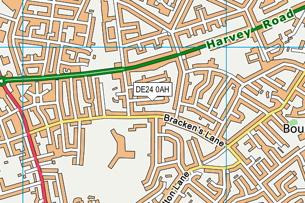 DE24 0AH map - OS VectorMap District (Ordnance Survey)