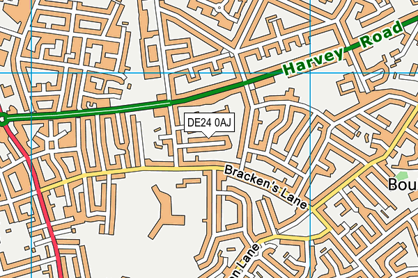 DE24 0AJ map - OS VectorMap District (Ordnance Survey)