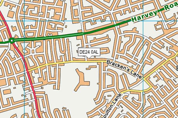 DE24 0AL map - OS VectorMap District (Ordnance Survey)