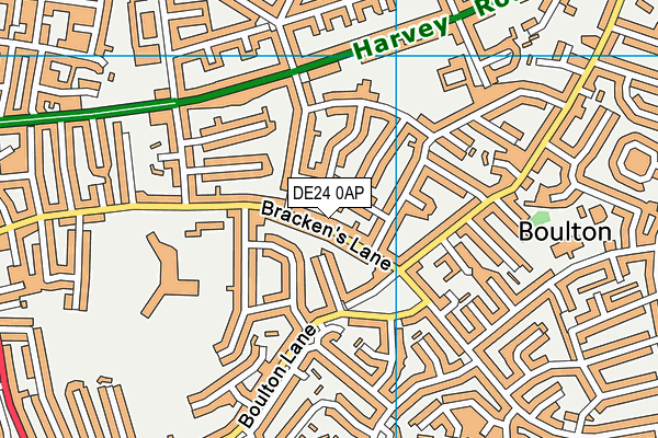 DE24 0AP map - OS VectorMap District (Ordnance Survey)