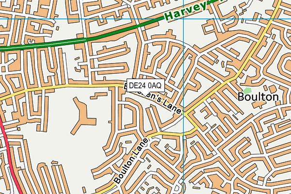 DE24 0AQ map - OS VectorMap District (Ordnance Survey)