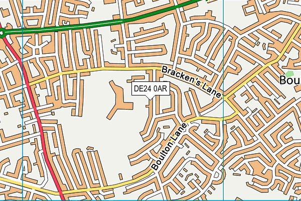 DE24 0AR map - OS VectorMap District (Ordnance Survey)