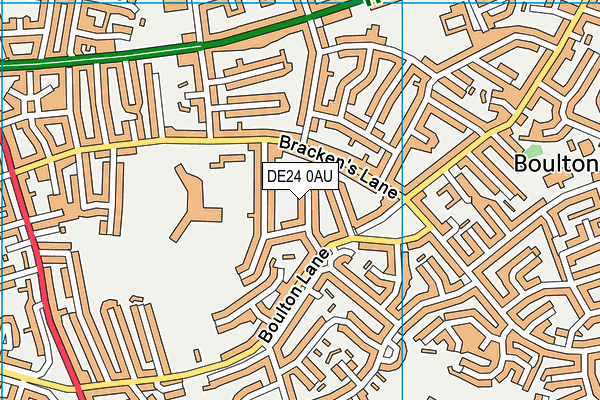 DE24 0AU map - OS VectorMap District (Ordnance Survey)