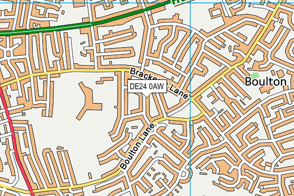 DE24 0AW map - OS VectorMap District (Ordnance Survey)