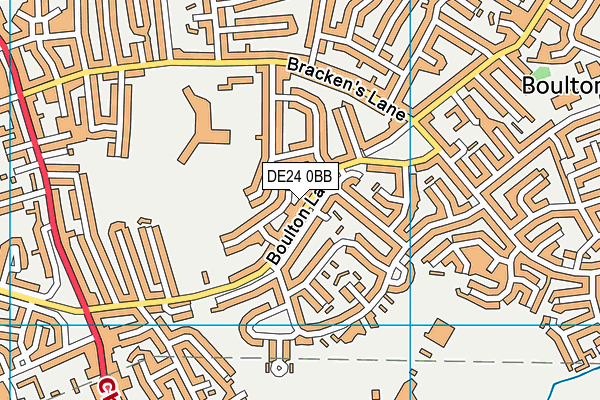 DE24 0BB map - OS VectorMap District (Ordnance Survey)