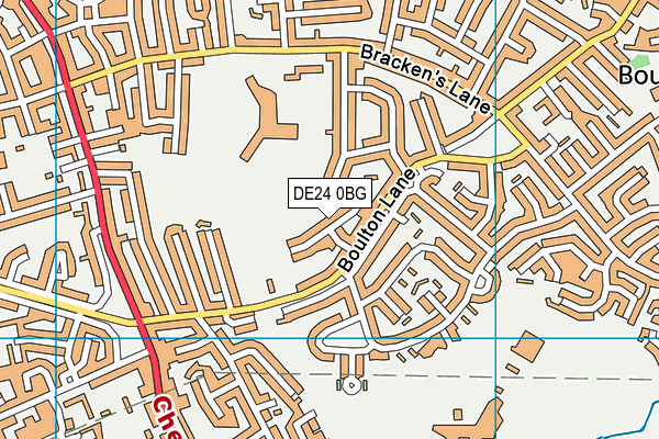 DE24 0BG map - OS VectorMap District (Ordnance Survey)