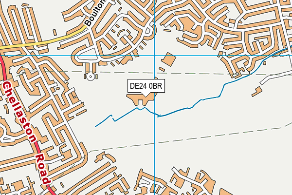 DE24 0BR map - OS VectorMap District (Ordnance Survey)