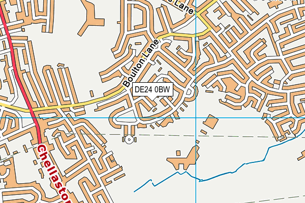 DE24 0BW map - OS VectorMap District (Ordnance Survey)