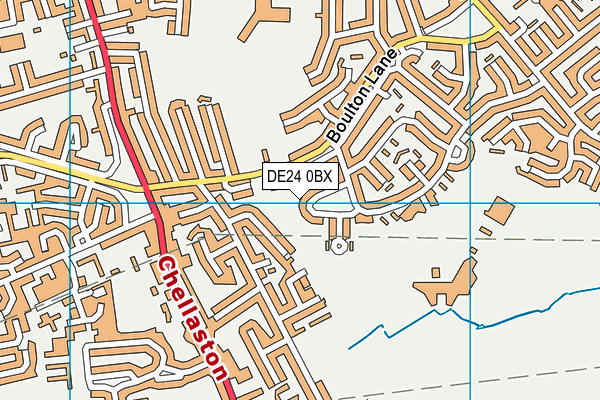 DE24 0BX map - OS VectorMap District (Ordnance Survey)