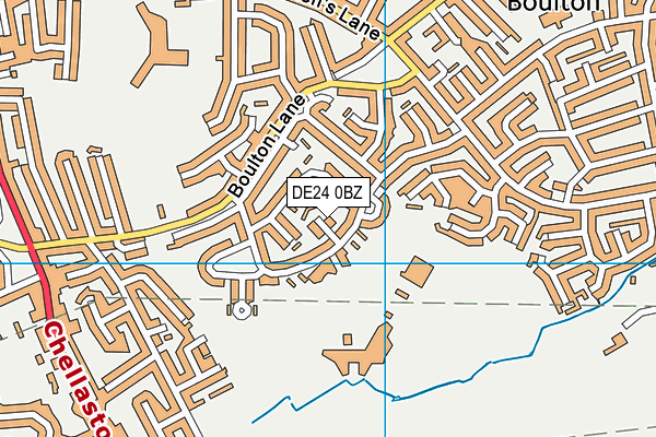 DE24 0BZ map - OS VectorMap District (Ordnance Survey)