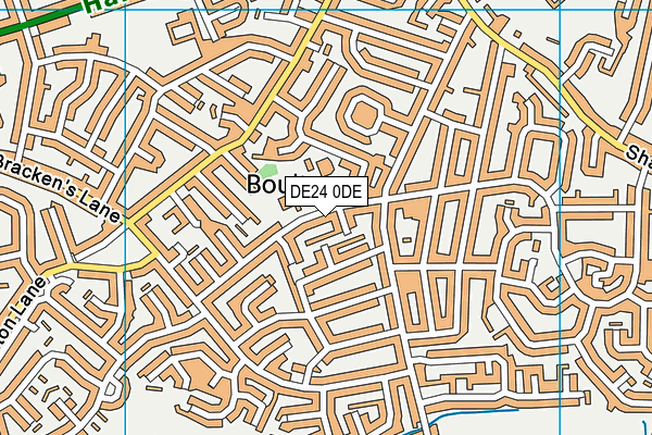 DE24 0DE map - OS VectorMap District (Ordnance Survey)