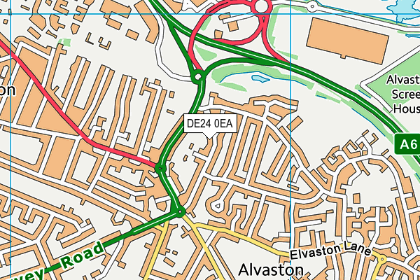 DE24 0EA map - OS VectorMap District (Ordnance Survey)